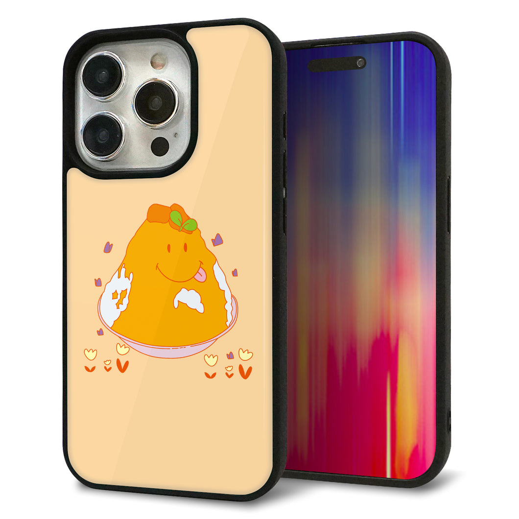 iPhone15 Pro 強化ガラス＆TPUスマホケース ガラプリ【MA904 台湾風かき氷】