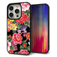 iPhone 15 Pro 強化ガラス＆TPUスマホケース ガラプリ【MA959 和柄 花 A】