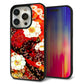 iPhone15 Pro 強化ガラス＆TPUスマホケース ガラプリ【MA960 和柄 花 B】