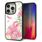 iPhone15 Pro 強化ガラス＆TPUスマホケース ガラプリ【SC849 ユリ（ピンク）】