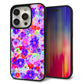 iPhone 15 Pro 強化ガラス＆TPUスマホケース ガラプリ【SC868 リバティプリント フルールドパルファン（パープル）】