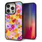 iPhone15 Pro 強化ガラス＆TPUスマホケース ガラプリ【SC870 リバティプリント フルールドパルファン（ブルー）】