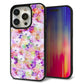 iPhone15 Pro 強化ガラス＆TPUスマホケース ガラプリ【SC873 リバティプリント プレスドフラワー（パープル）】