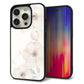 iPhone15 Pro 強化ガラス＆TPUスマホケース ガラプリ【SC952 ドゥ・フルール（セピア）】