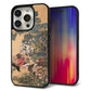 iPhone15 Pro 強化ガラス＆TPUスマホケース ガラプリ【TA006 紫陽花双鶏】