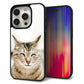 iPhone15 Pro 強化ガラス＆TPUスマホケース ガラプリ【VA801 笑福ねこ】