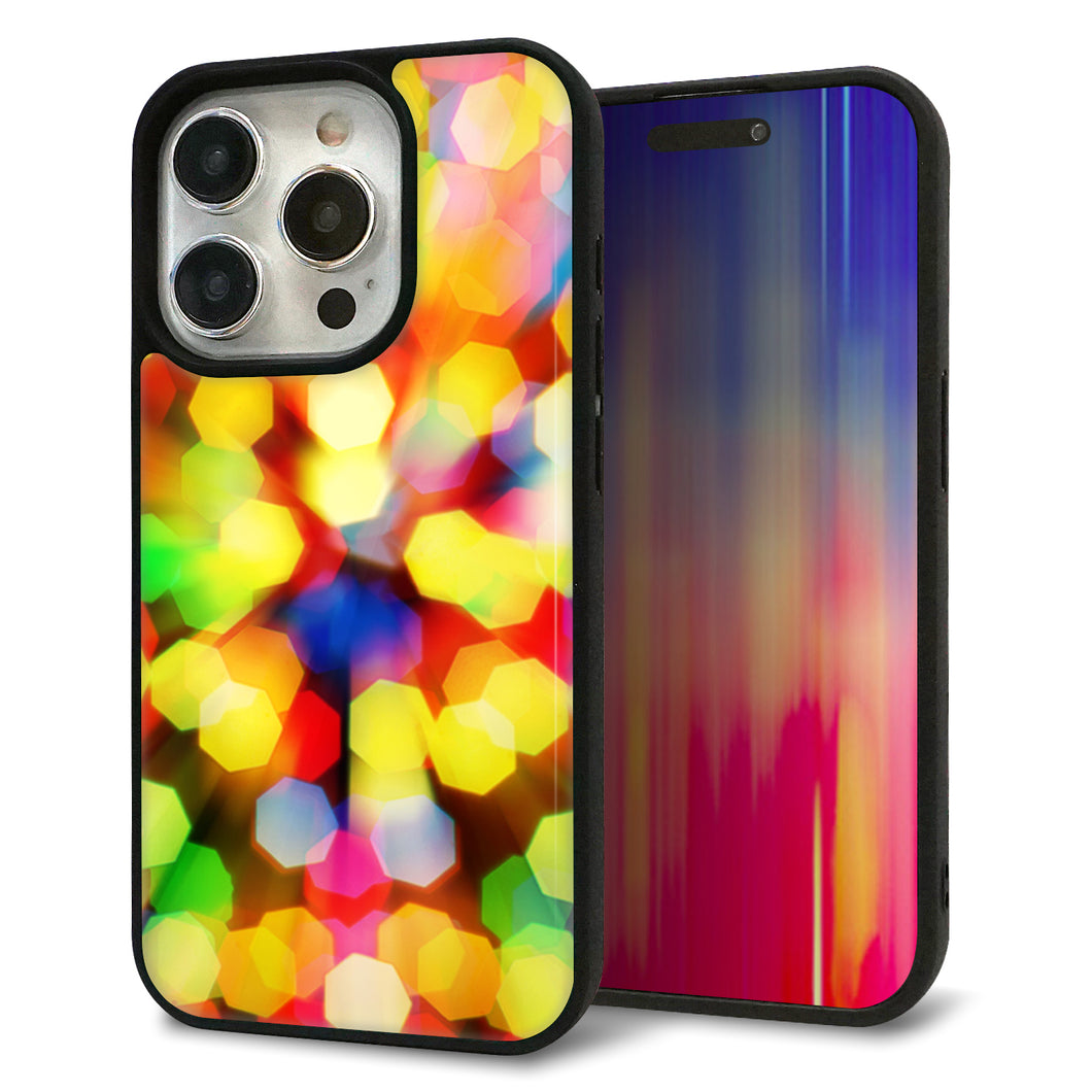 iPhone15 Pro 強化ガラス＆TPUスマホケース ガラプリ【VA874 未来へのワープ】