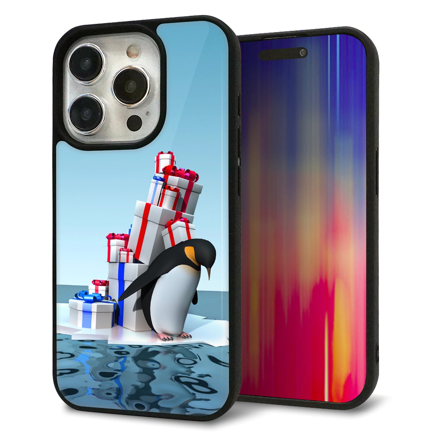 iPhone15 Pro 強化ガラス＆TPUスマホケース ガラプリ【XA805 人気者は辛い…】