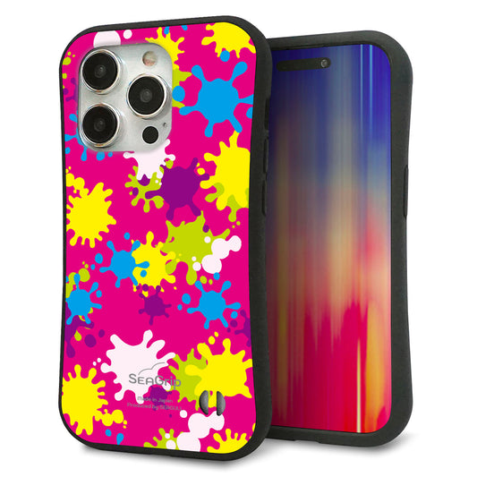 iPhone15 Pro スマホケース 「SEA Grip」 グリップケース Sライン 【MA876 ペイントピンク】 UV印刷