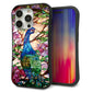 iPhone15 Pro スマホケース 「SEA Grip」 グリップケース Sライン 【MA996 ステンドグラス クジャク】 UV印刷