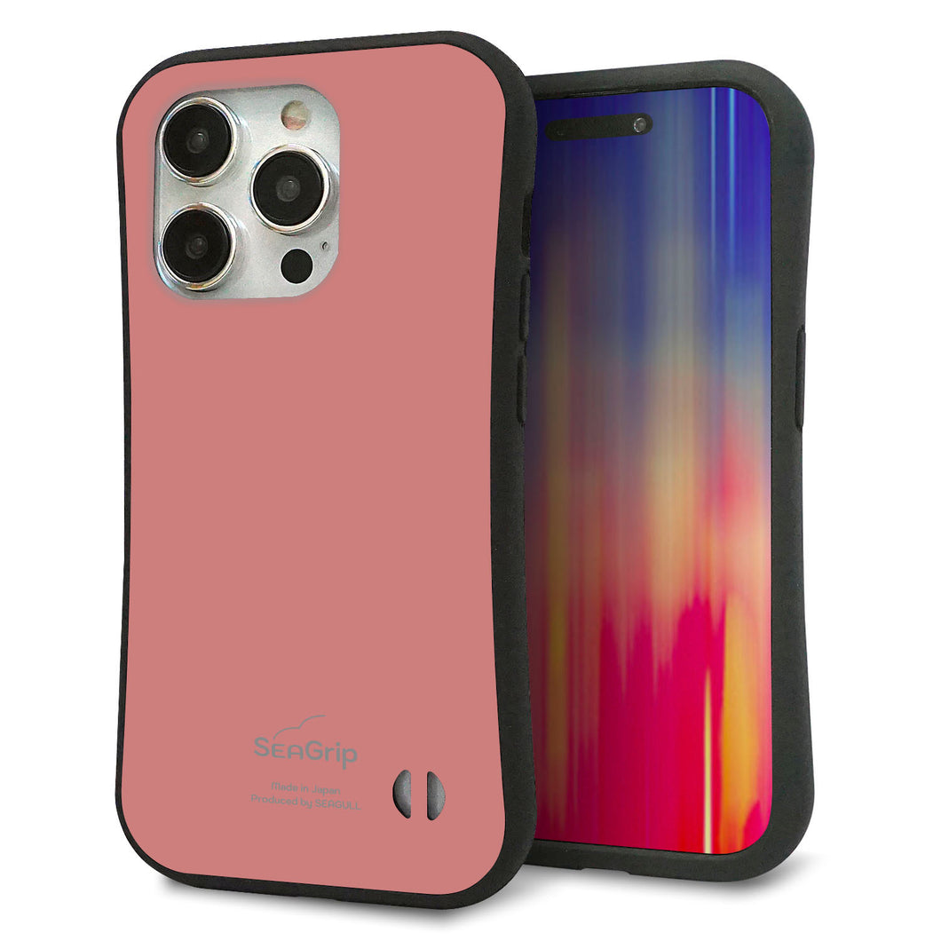 iPhone15 Pro スマホケース 「SEA Grip」 グリップケース Sライン 【TA021 レトロピンク】 UV印刷