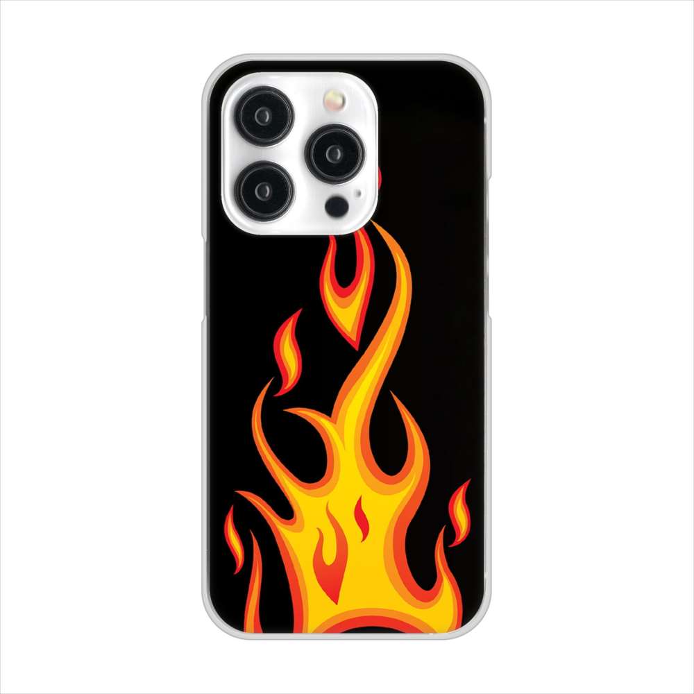 iPhone15 Pro 高画質仕上げ 背面印刷 ハードケース 【010 ファイヤー】