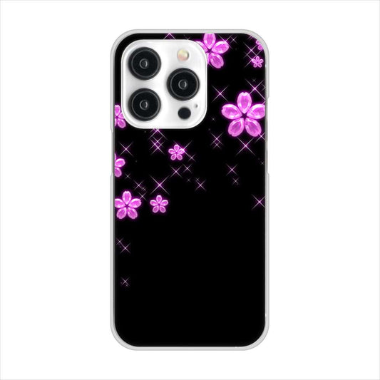 iPhone15 Pro 高画質仕上げ 背面印刷 ハードケース 【019 桜クリスタル】