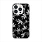 iPhone15 Pro 高画質仕上げ 背面印刷 ハードケース 【064 モノトーン大麻ブラック】