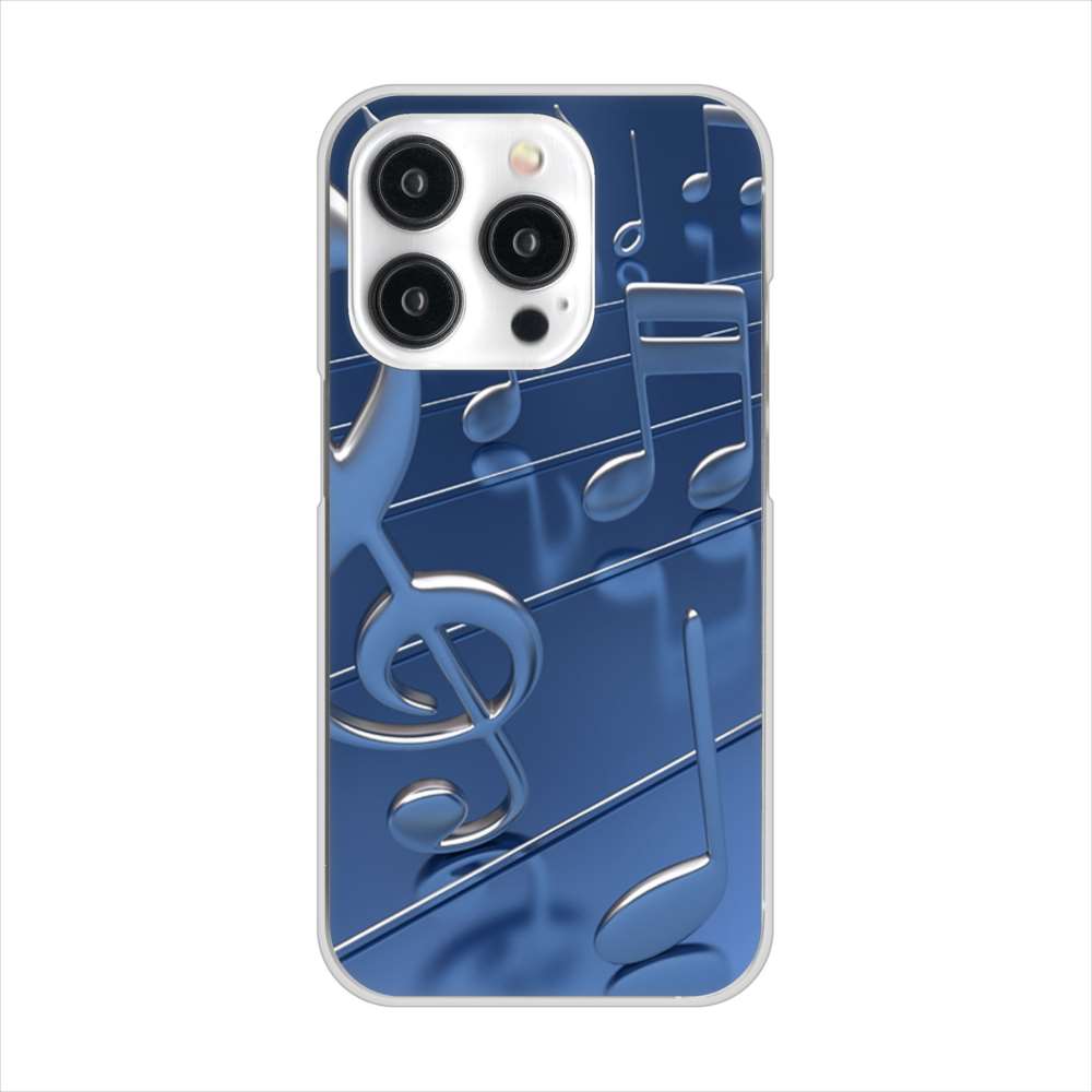 iPhone15 Pro 高画質仕上げ 背面印刷 ハードケース音符