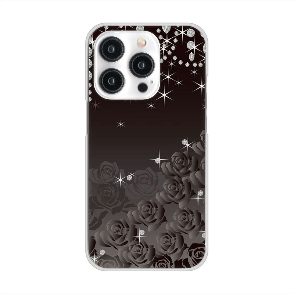iPhone15 Pro 高画質仕上げ 背面印刷 ハードケースロマンチックなバラ