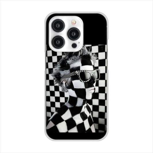 iPhone15 Pro 高画質仕上げ 背面印刷 ハードケース 【357 bk&wh】