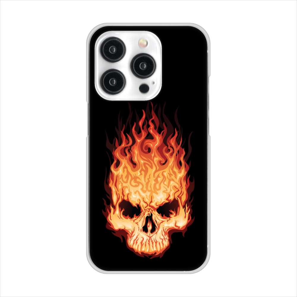 iPhone15 Pro 高画質仕上げ 背面印刷 ハードケース 【364 ドクロの怒り】