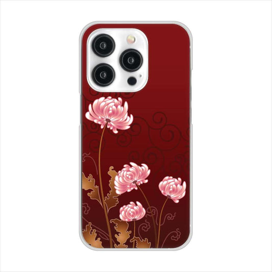 iPhone15 Pro 高画質仕上げ 背面印刷 ハードケース 【375 優美な菊】