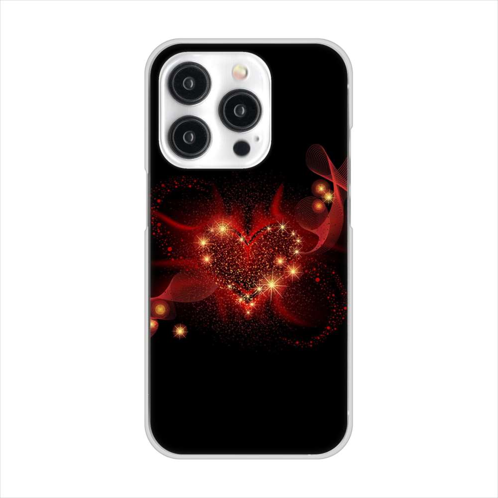 iPhone15 Pro 高画質仕上げ 背面印刷 ハードケースきらめきハート