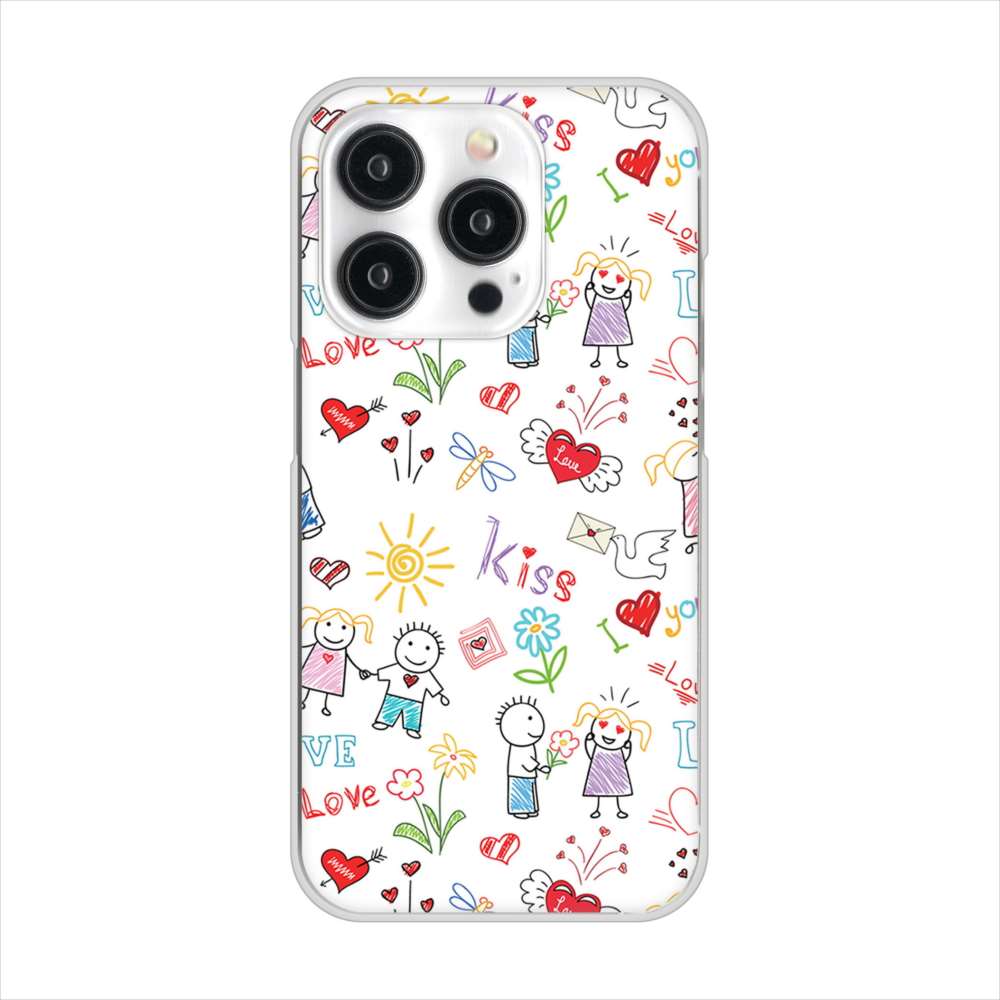 iPhone15 Pro 高画質仕上げ 背面印刷 ハードケースカップル＆ファミリー