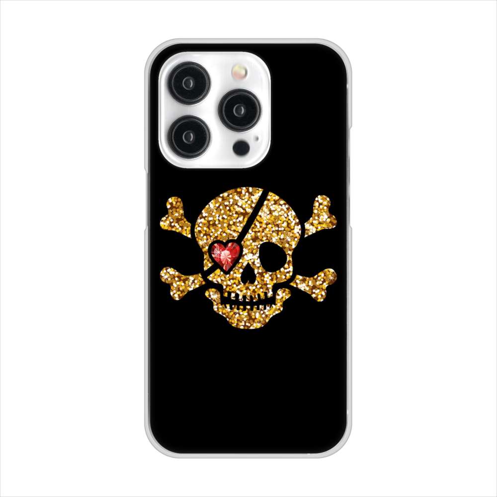 iPhone15 Pro 高画質仕上げ 背面印刷 ハードケース 【1082 海賊ドクロ】