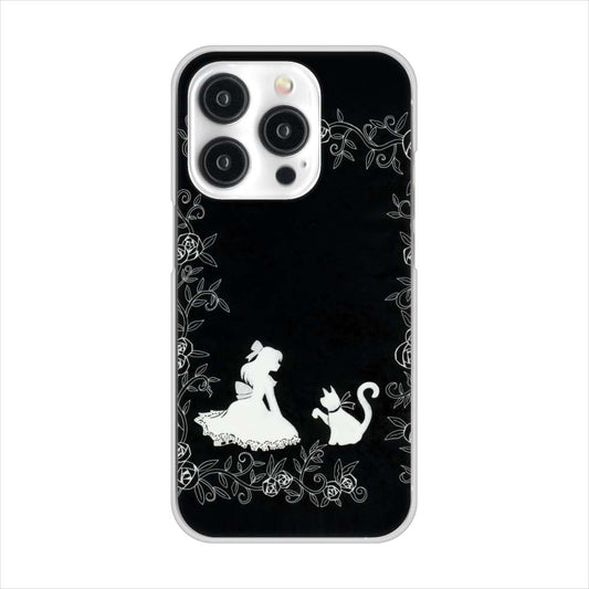 iPhone15 Pro 高画質仕上げ 背面印刷 ハードケースお姫様とネコ