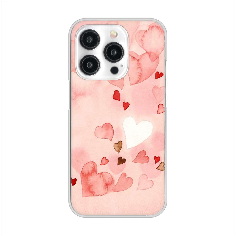 iPhone15 Pro 高画質仕上げ 背面印刷 ハードケース 【1125 ハートの和紙】