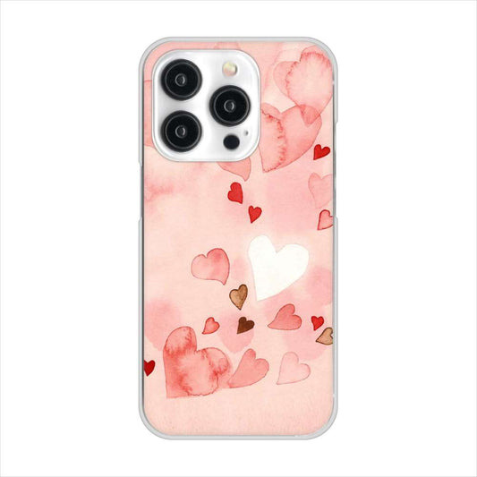 iPhone15 Pro 高画質仕上げ 背面印刷 ハードケース 【1125 ハートの和紙】