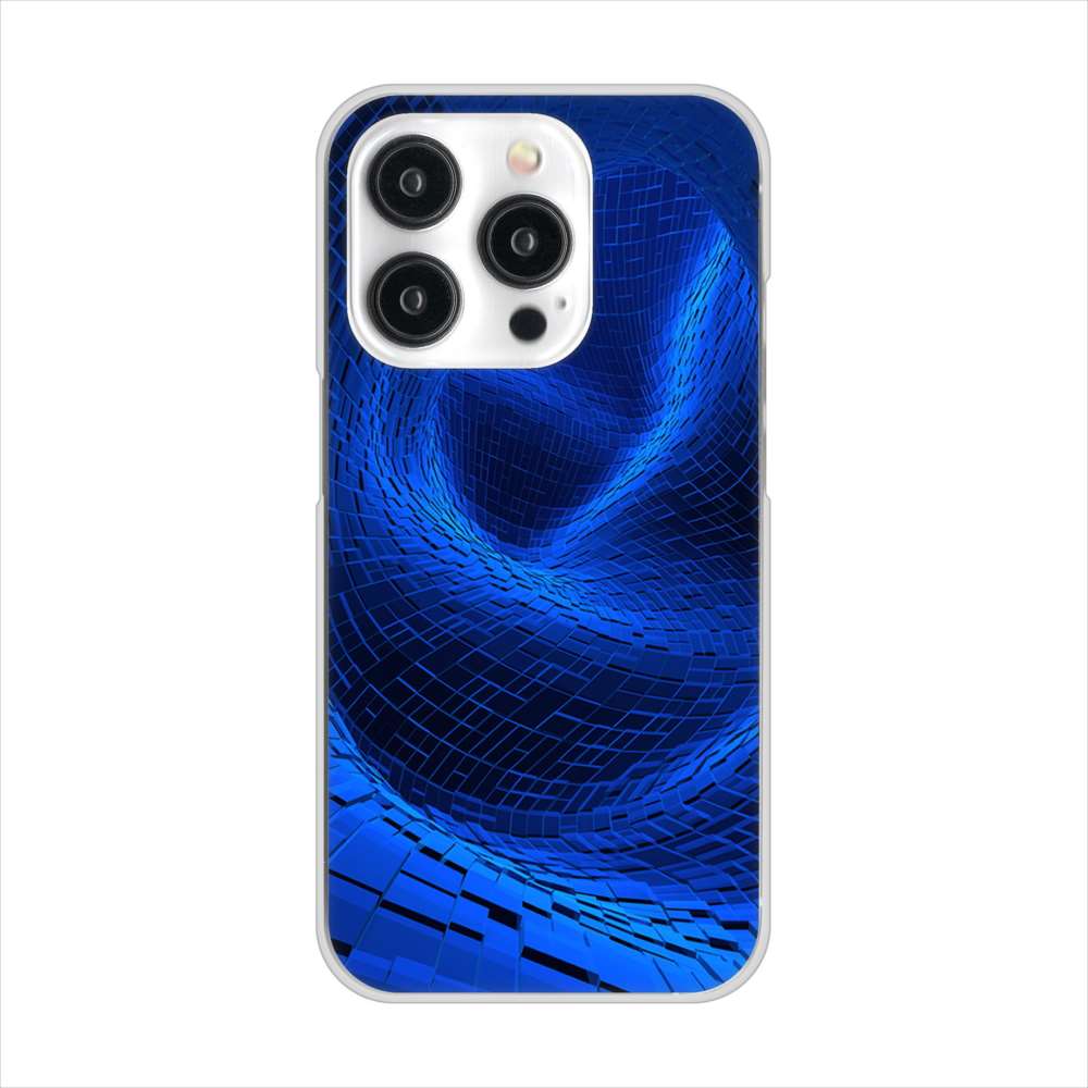 iPhone15 Pro 高画質仕上げ 背面印刷 ハードケース 【1302 ワープブルー】