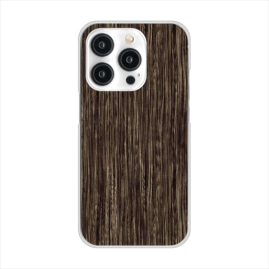iPhone15 Pro 高画質仕上げ 背面印刷 ハードケース 【EK848 木目ダークブラウン】