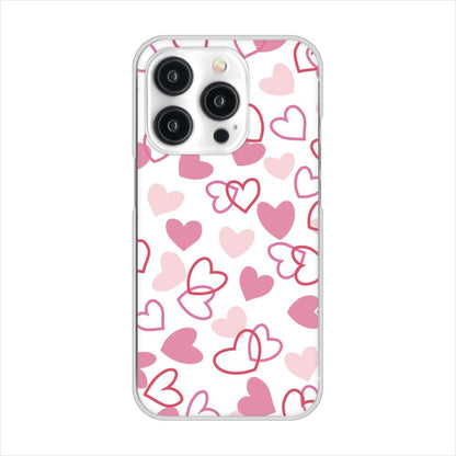 iPhone15 Pro 高画質仕上げ 背面印刷 ハードケースハートがいっぱい