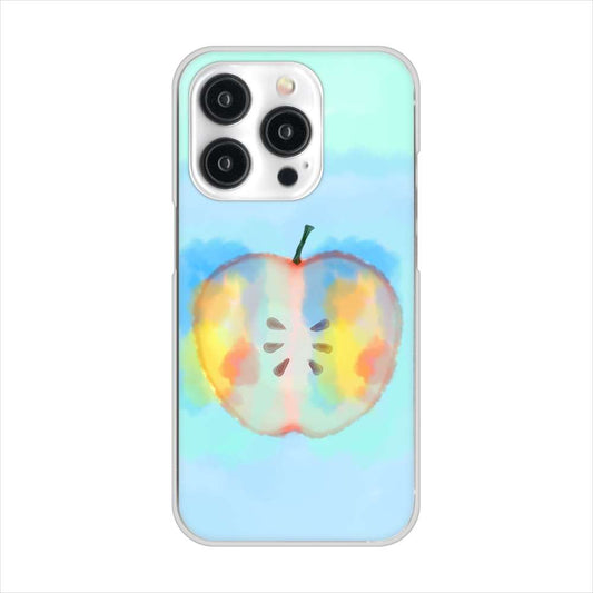 iPhone15 Pro 高画質仕上げ 背面印刷 ハードケース 【YJ181 りんご 水彩181】