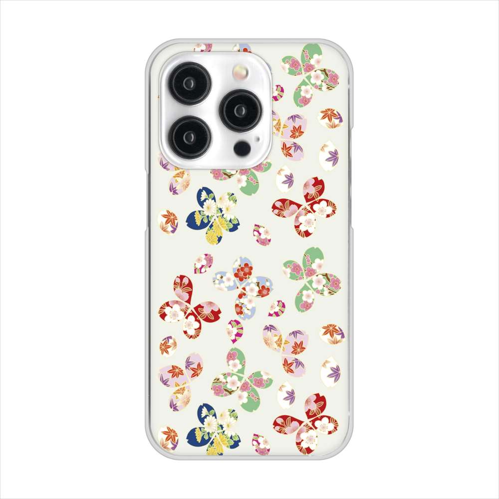 iPhone15 Pro 高画質仕上げ 背面印刷 ハードケース和花柄
