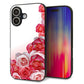 iPhone16 強化ガラス＆TPUスマホケース ガラプリ【299 薔薇の壁】