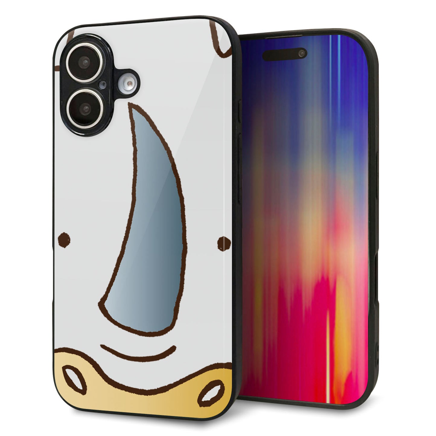 iPhone16 強化ガラス＆TPUスマホケース ガラプリ【350 さい】