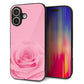 iPhone16 強化ガラス＆TPUスマホケース ガラプリ【401 ピンクのバラ】