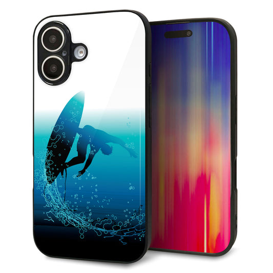 iPhone16 強化ガラス＆TPUスマホケース ガラプリ【416 カットバック】