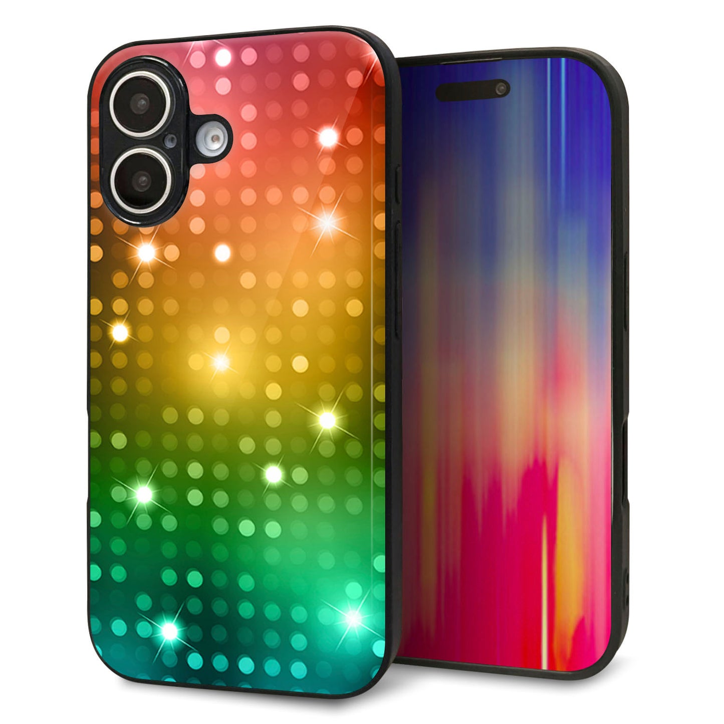 iPhone16 強化ガラス＆TPUスマホケース ガラプリ【419 フラッシュタワー】