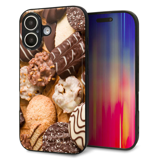 iPhone16 強化ガラス＆TPUスマホケース ガラプリ【442 クッキー mix】