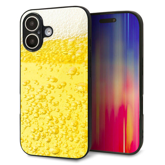 iPhone16 強化ガラス＆TPUスマホケース ガラプリ【450 生ビール】