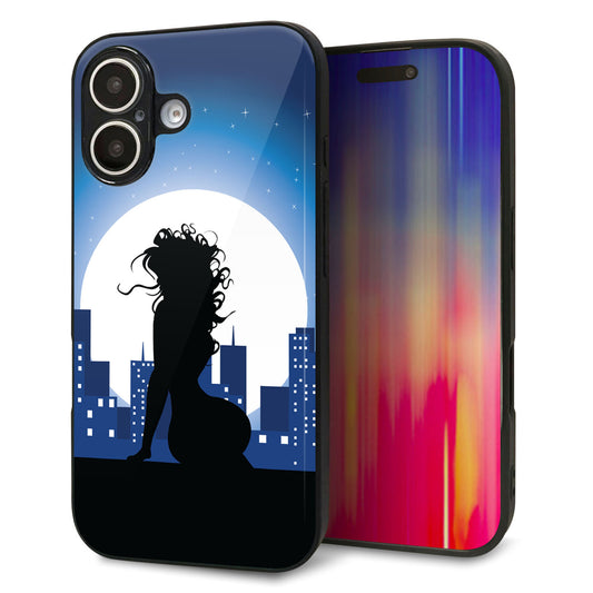 iPhone16 強化ガラス＆TPUスマホケース ガラプリ【482 夜の窓辺】