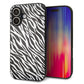 iPhone16 強化ガラス＆TPUスマホケース ガラプリ【1057 デザインゼブラ（GL）】