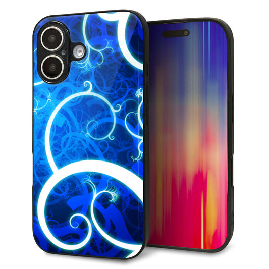 iPhone16 強化ガラス＆TPUスマホケース ガラプリ【EK850 神秘の草】