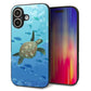 iPhone16 強化ガラス＆TPUスマホケース ガラプリ【HA257 ポケットアクアリウム ウミガメ】