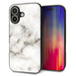 iPhone16 強化ガラス＆TPUスマホケース ガラプリ【KM871 大理石WH】