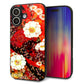 iPhone16 強化ガラス＆TPUスマホケース ガラプリ【MA960 和柄 花 B】