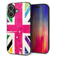 iPhone16 強化ガラス＆TPUスマホケース ガラプリ【SC806 ユニオンジャック ピンクビンテージ】