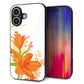 iPhone16 強化ガラス＆TPUスマホケース ガラプリ【SC848 ユリ（オレンジ）】