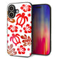 iPhone16 強化ガラス＆TPUスマホケース ガラプリ【SC881 ハワイアンアロハホヌ（レッド）】